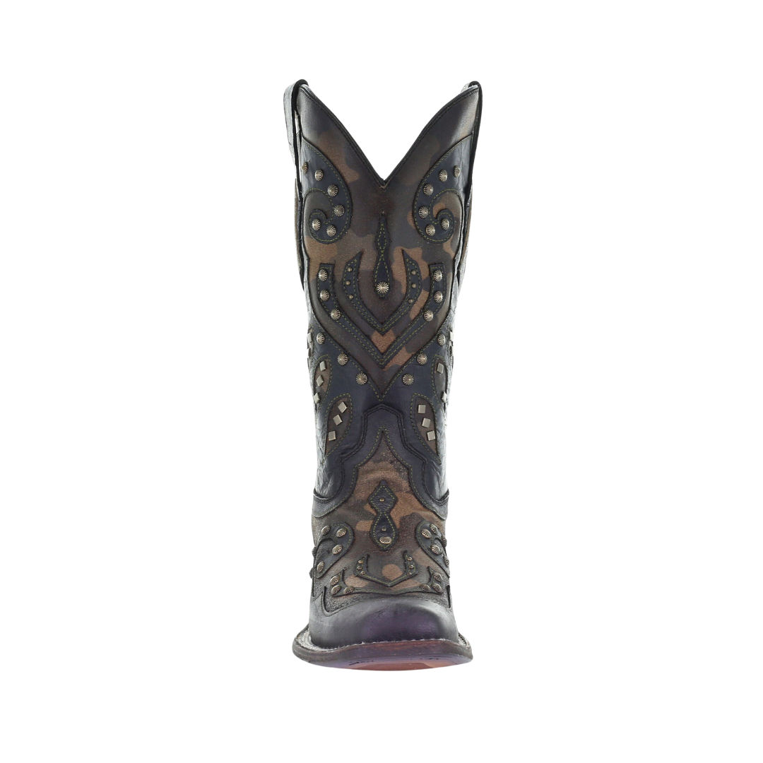 Corral Women's Camo Inlay Black Boots