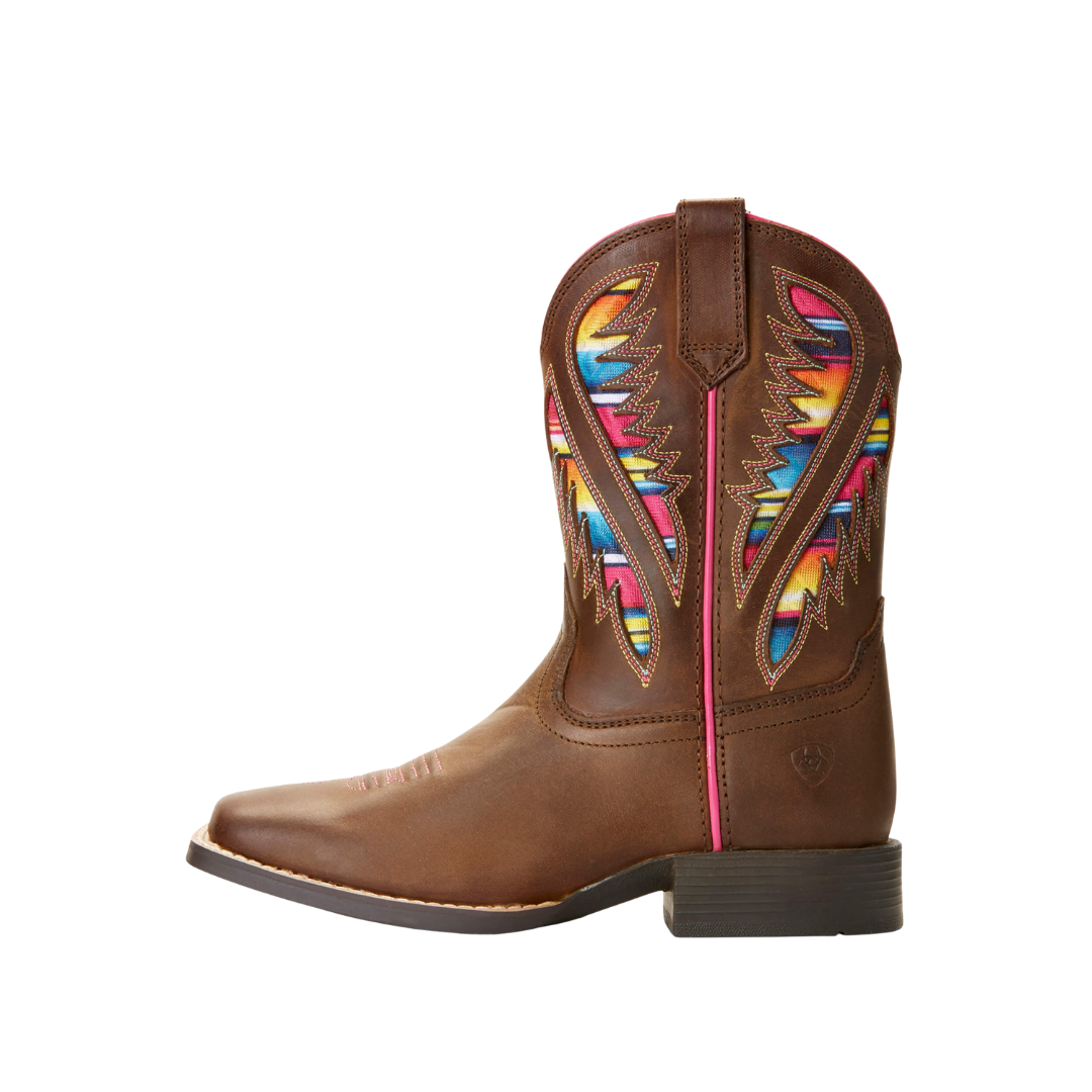 Ariat Youth Girl's Quickdraw Venttek Distressed Brown Boots