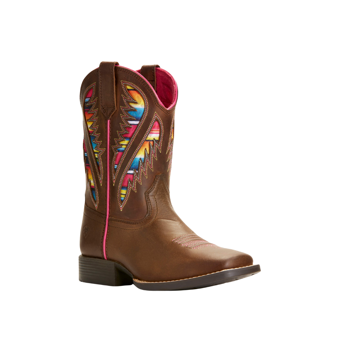 Ariat Youth Girl's Quickdraw Venttek Distressed Brown Boots