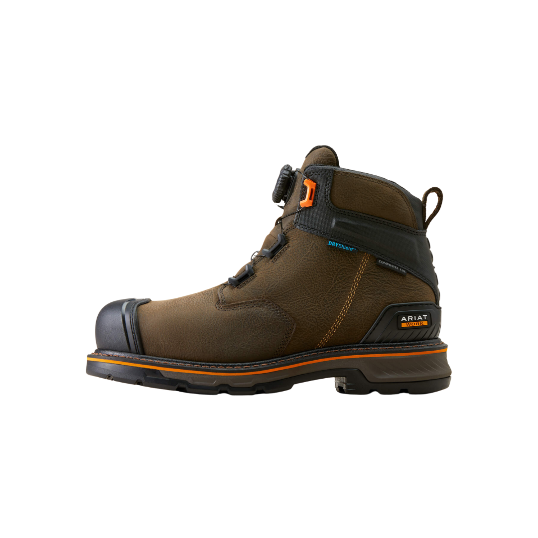 Ariat Men's 6 Stump Waterproof Work Iron Coffe Boots