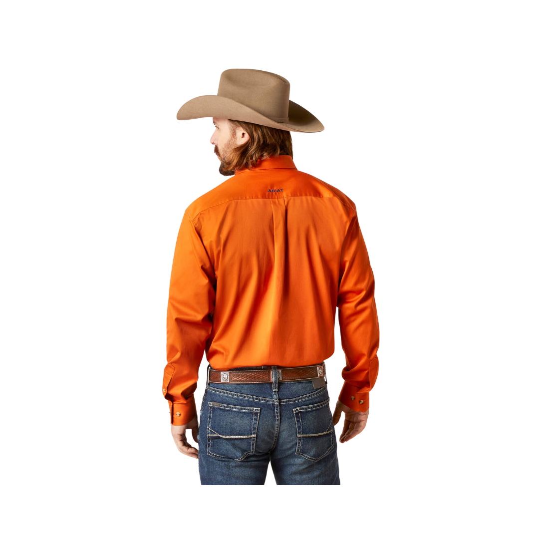 Ariat Men's Team Logo Twill Classic Fit Rust Shirt