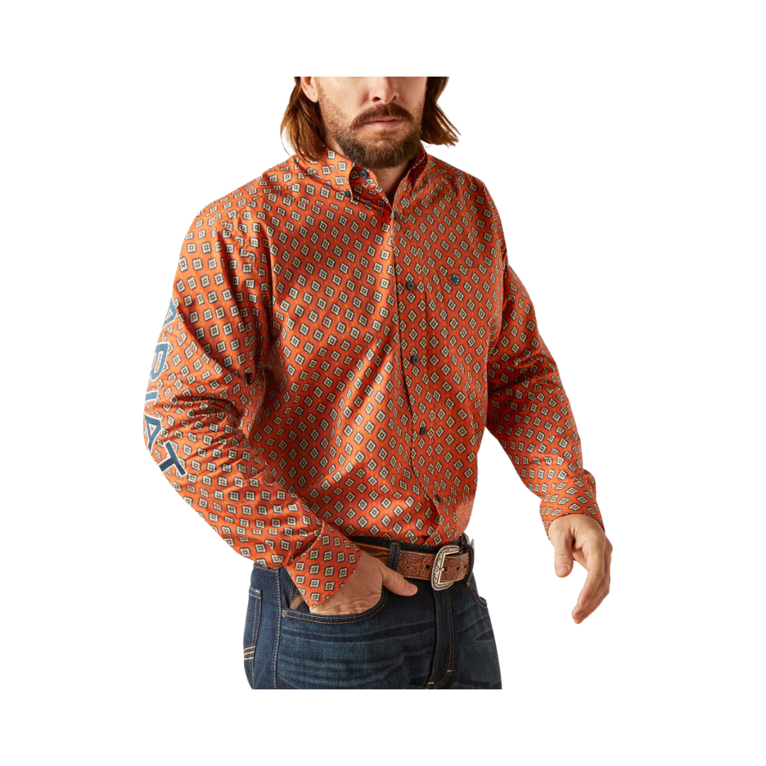 Ariat Men's Team Logo Rust Shirt | Western Style & Quality