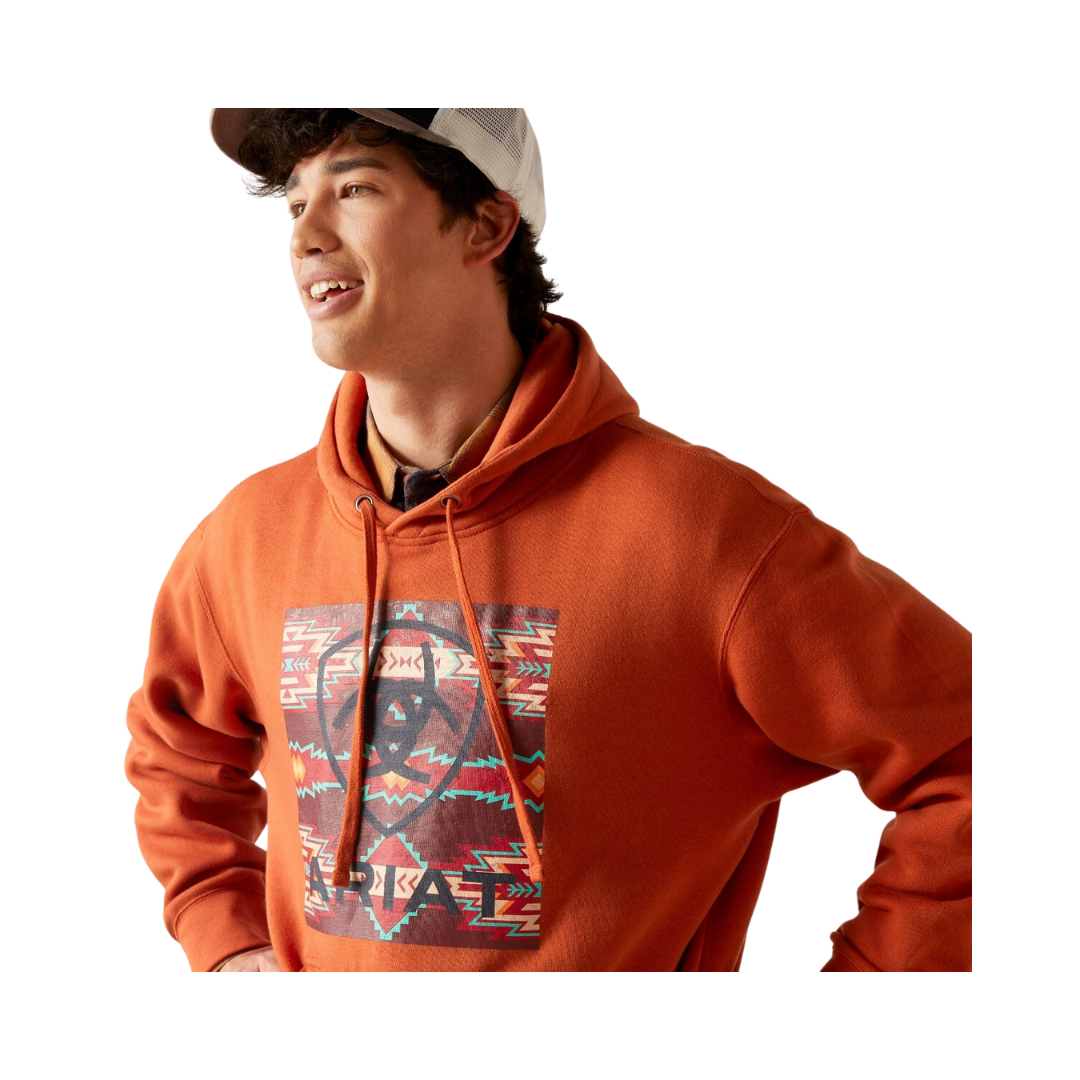 Ariat Men's Southwest Block Copper Sweatshirt