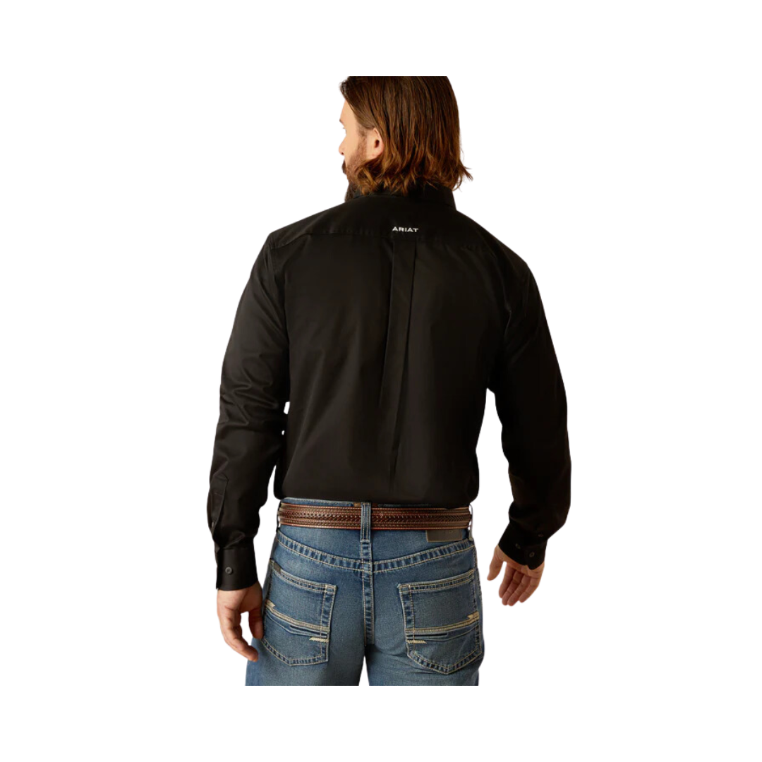 Ariat Men's Team Logo Twill Fitted Black Shirt