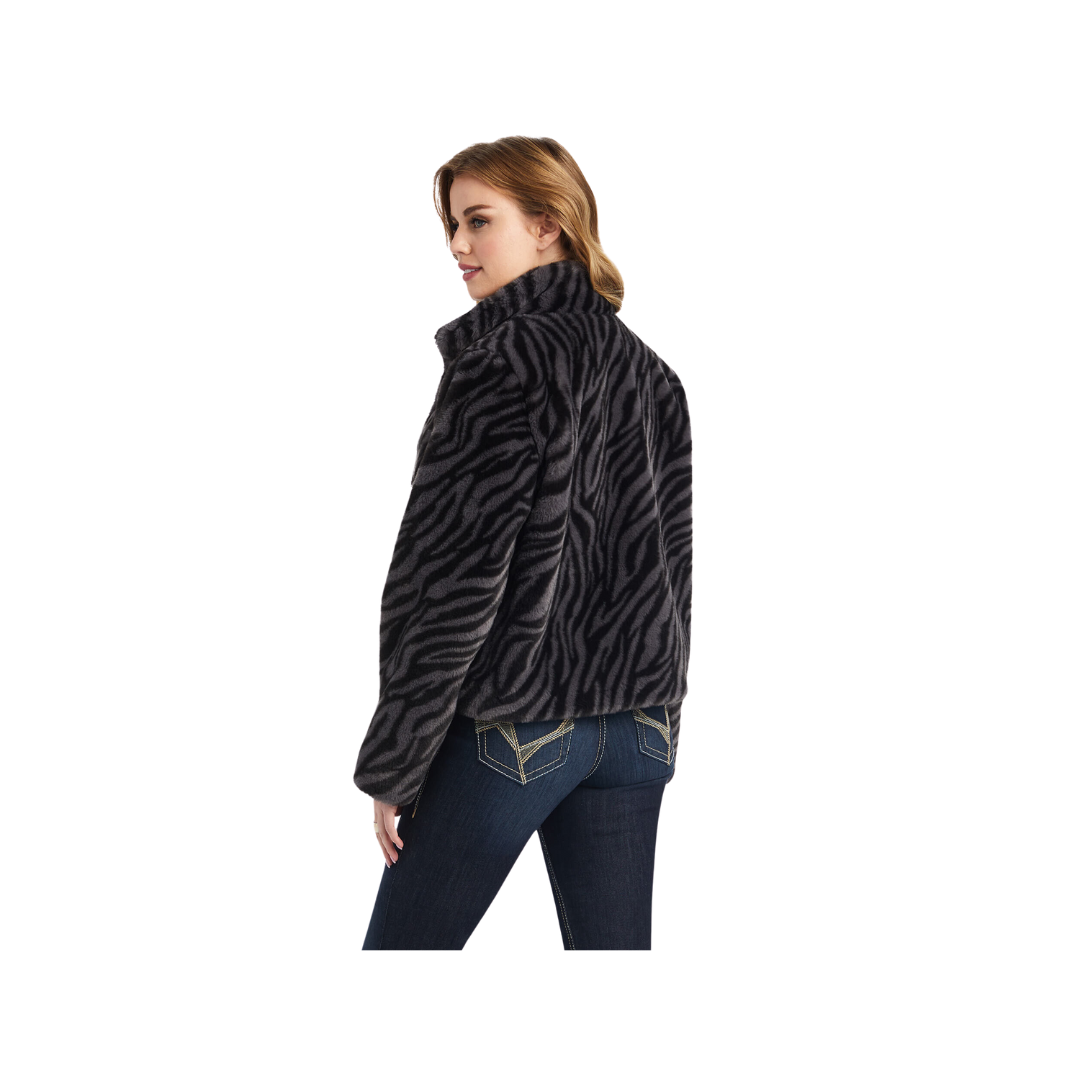 Ariat Women's City Girl Faux Fur Black Jacket