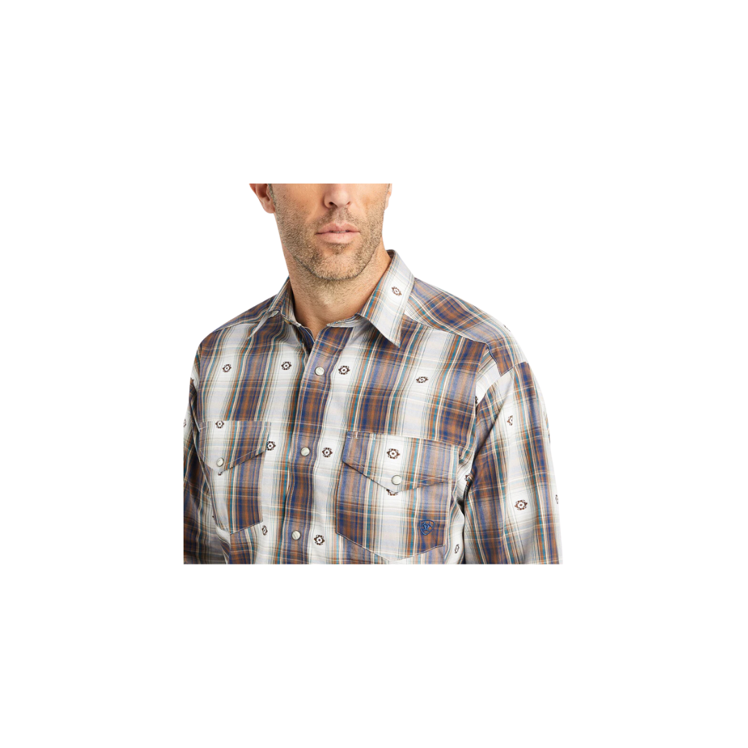 Ariat Men's Pro Series Geoffrey Classic Fit Estate Blue Shirt