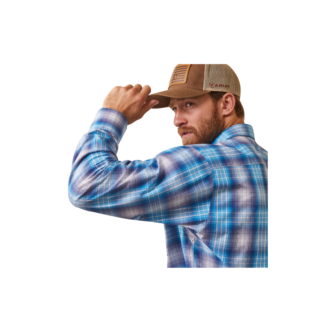 Ariat Men's Pro Series Lukas Classic Fit Light Blue Shirt