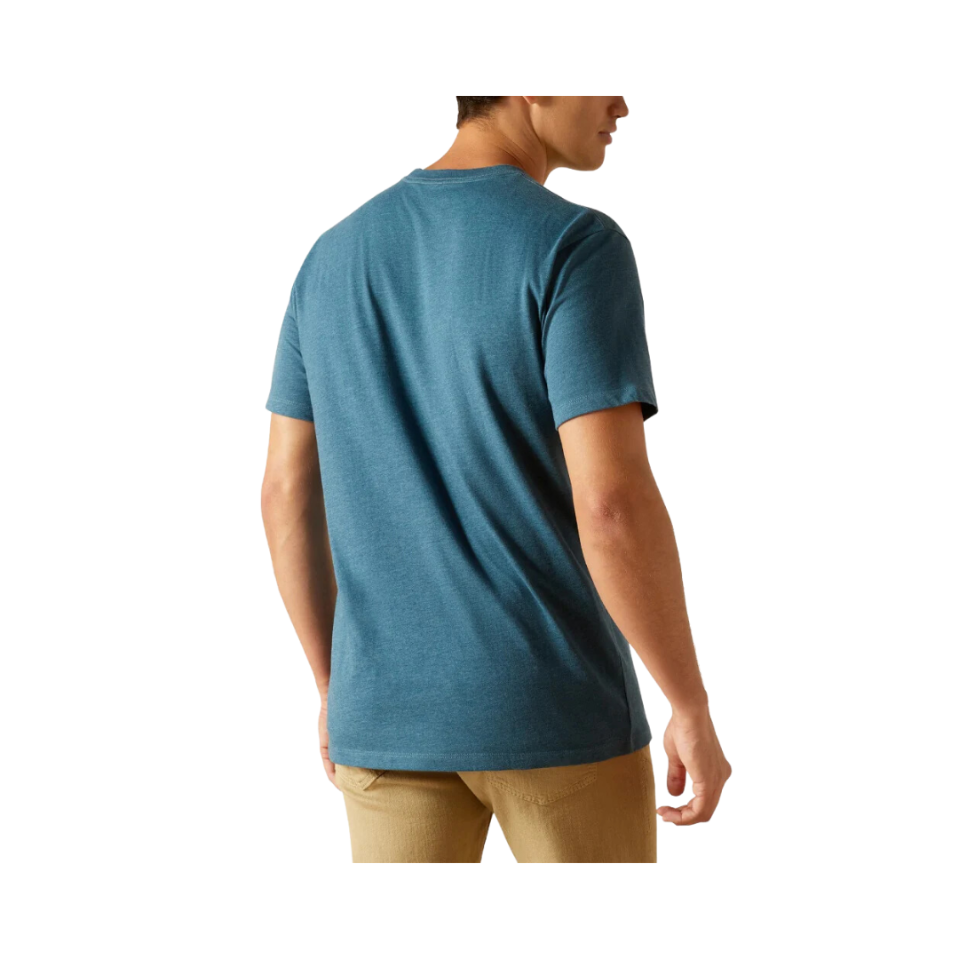 Ariat Men's Skull Heather Blue T-Shirt