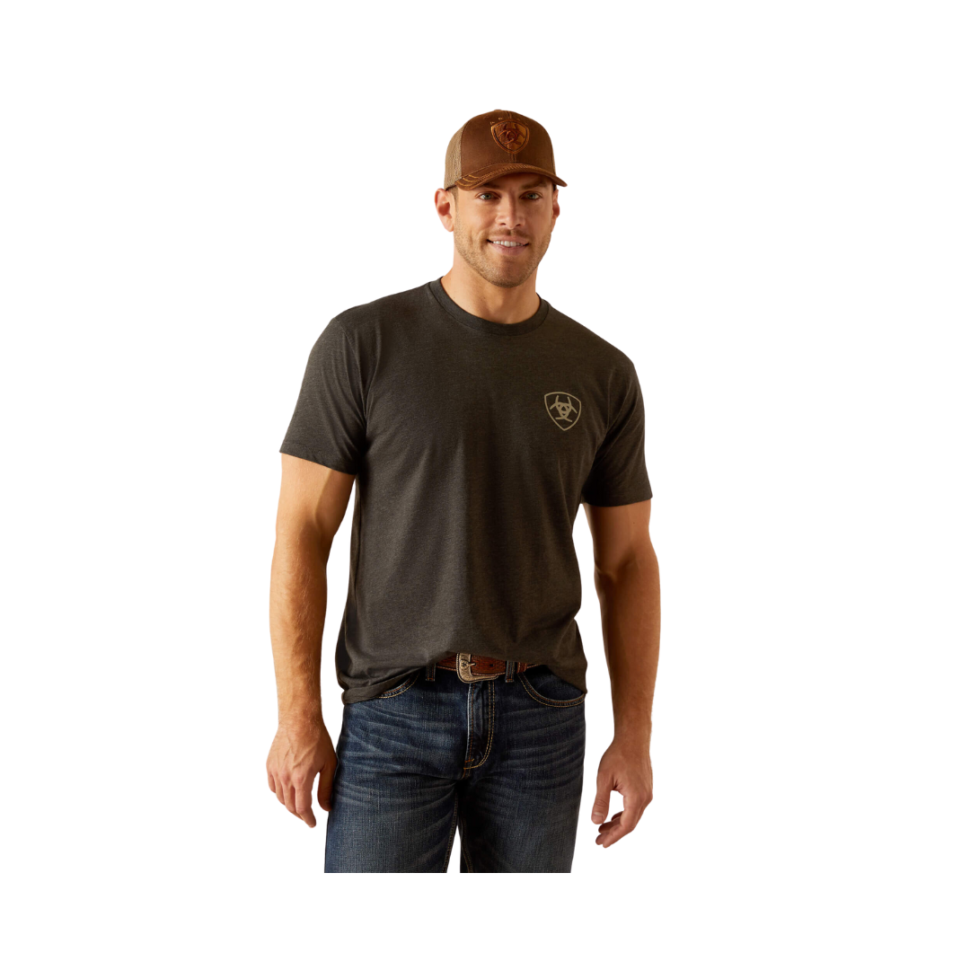 Ariat Men's Rider Label Charcoal Heather T-Shirt