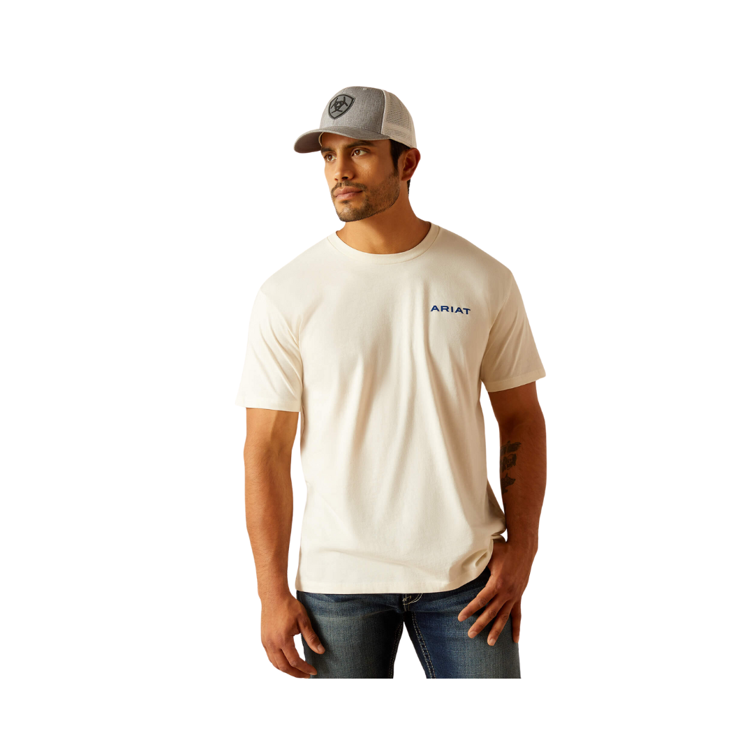 Ariat Men's Ariat Logo Off White T-Shirt