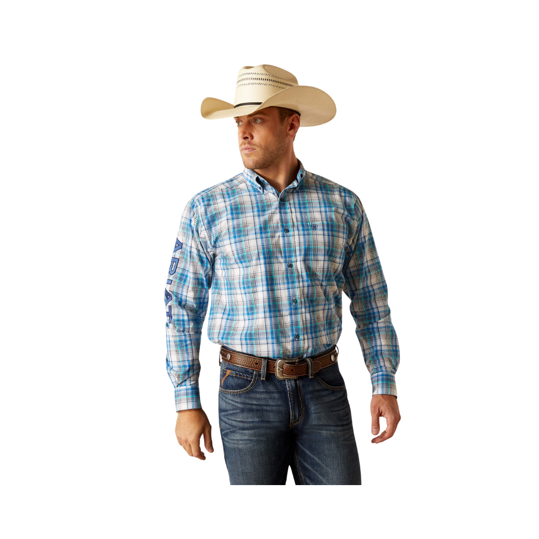 Ariat Men's Pro Series Team Griffen Classic Fit White Shirt