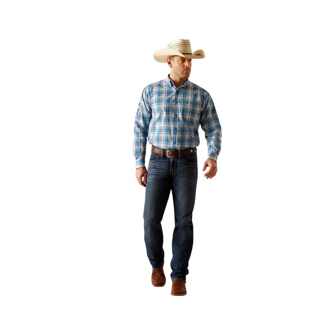 Ariat Men's Pro Series Team Griffen Classic Fit White Shirt