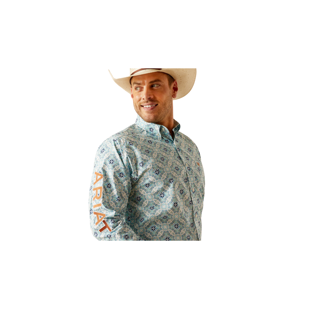 Ariat Men's Team Emmett Classic Fit White Shirt