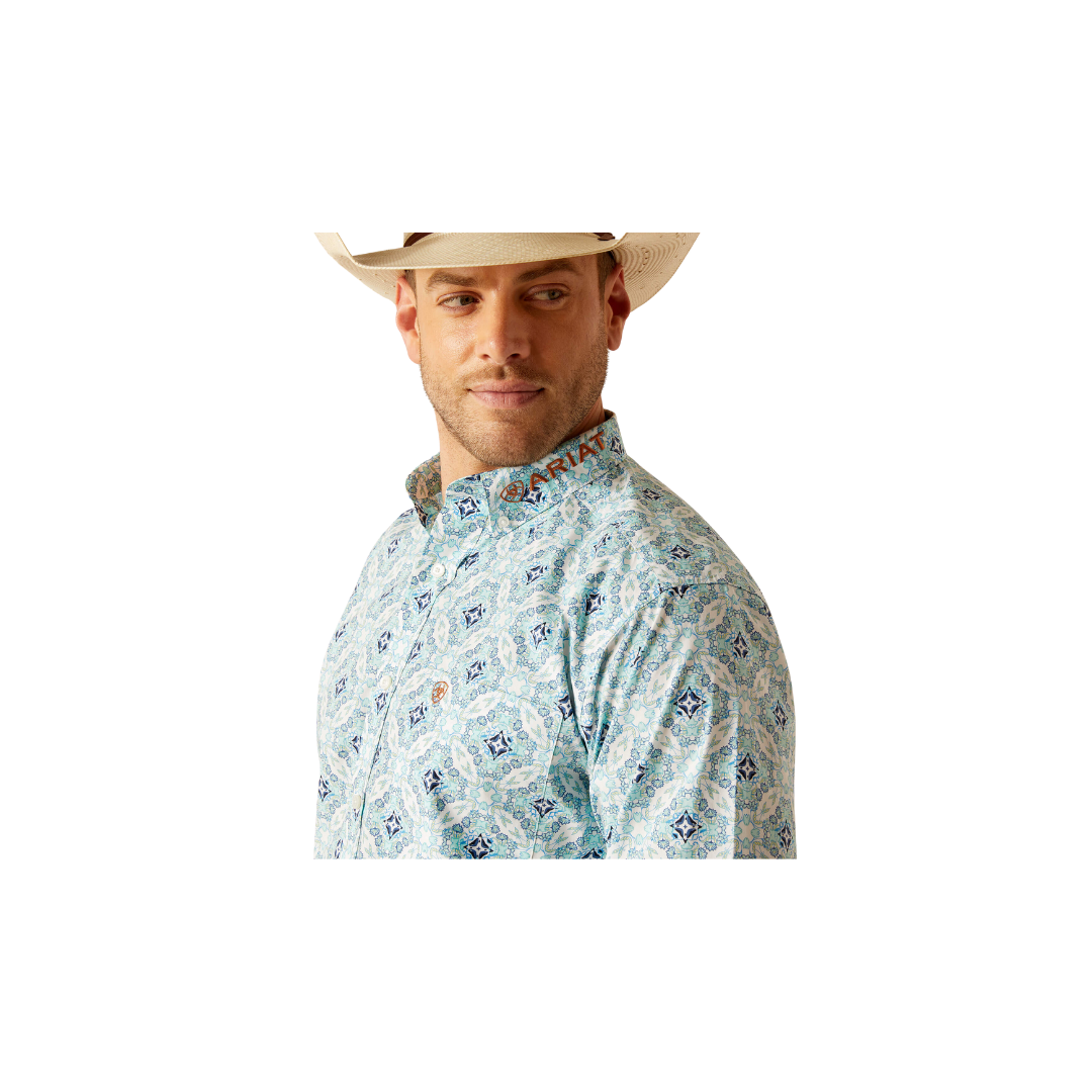 Ariat Men's Team Emmett Classic Fit White Shirt