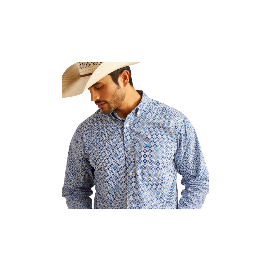 Ariat Men's Perry Classic Fit Blue Shirt