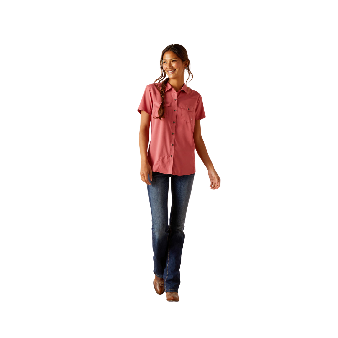 Ariat Women's Western Ventek Slate Rose Pink Shirt