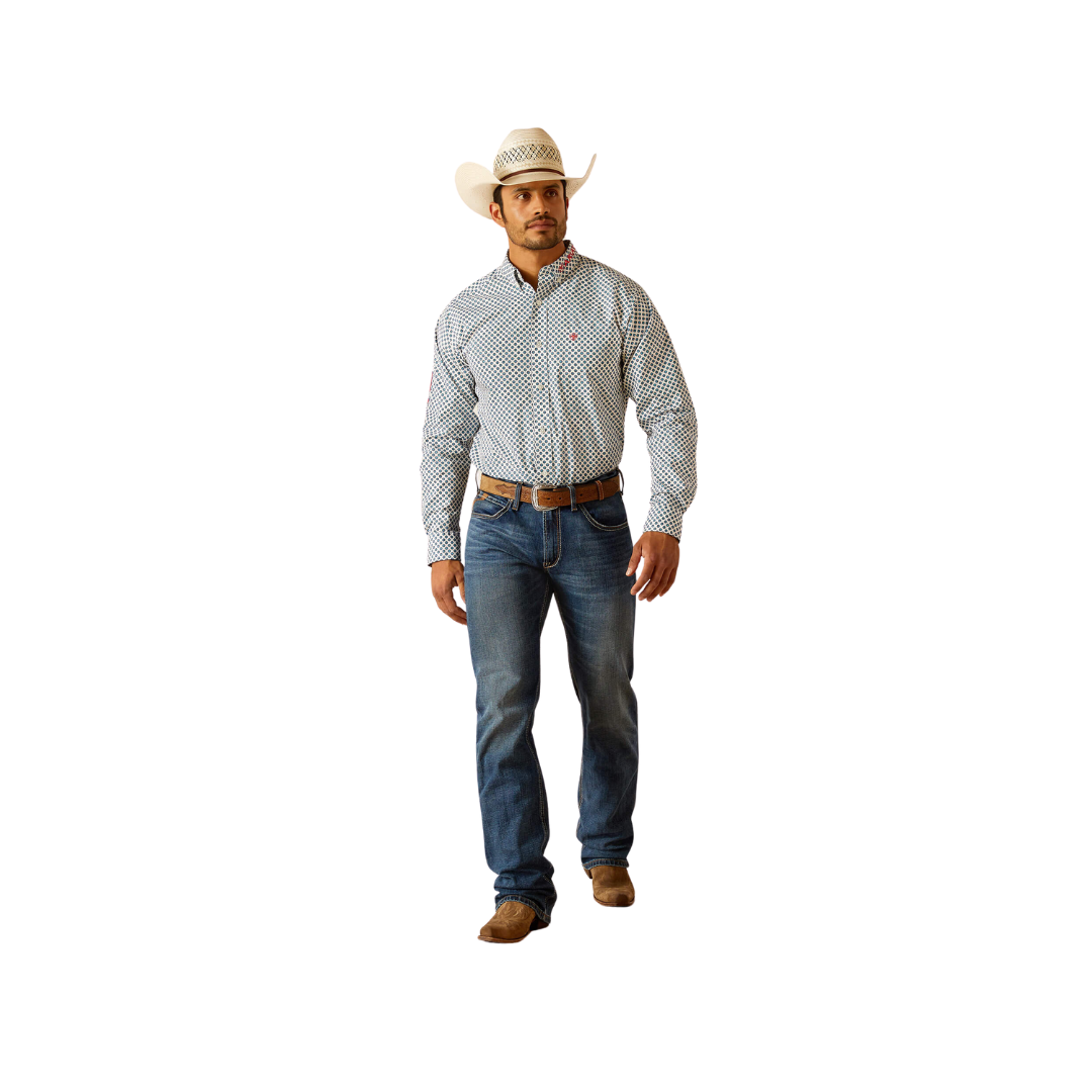 Ariat Men's Team Lochlan Fitted White Shirt