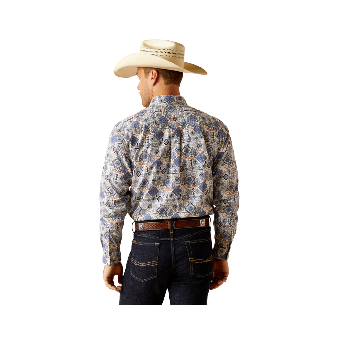 Ariat Men's Donald Print Blue Shirt