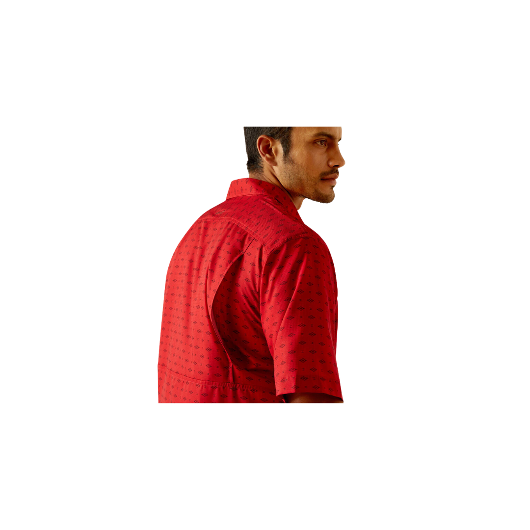 Ariat Men's Venttek Classic Fit Haute Red Shirt