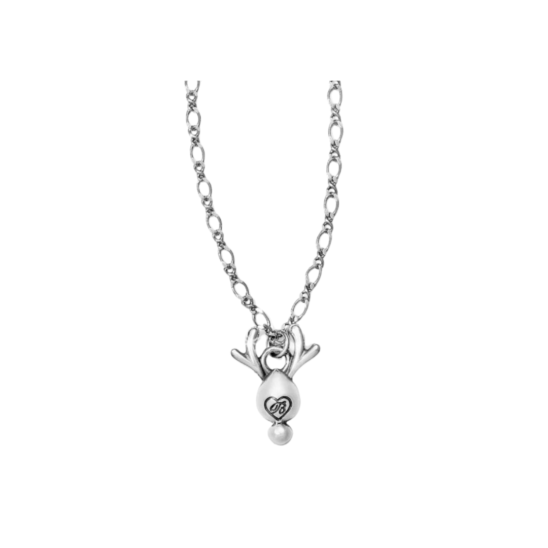 Brighton Women's Reindeer Rock Silver Red Necklace