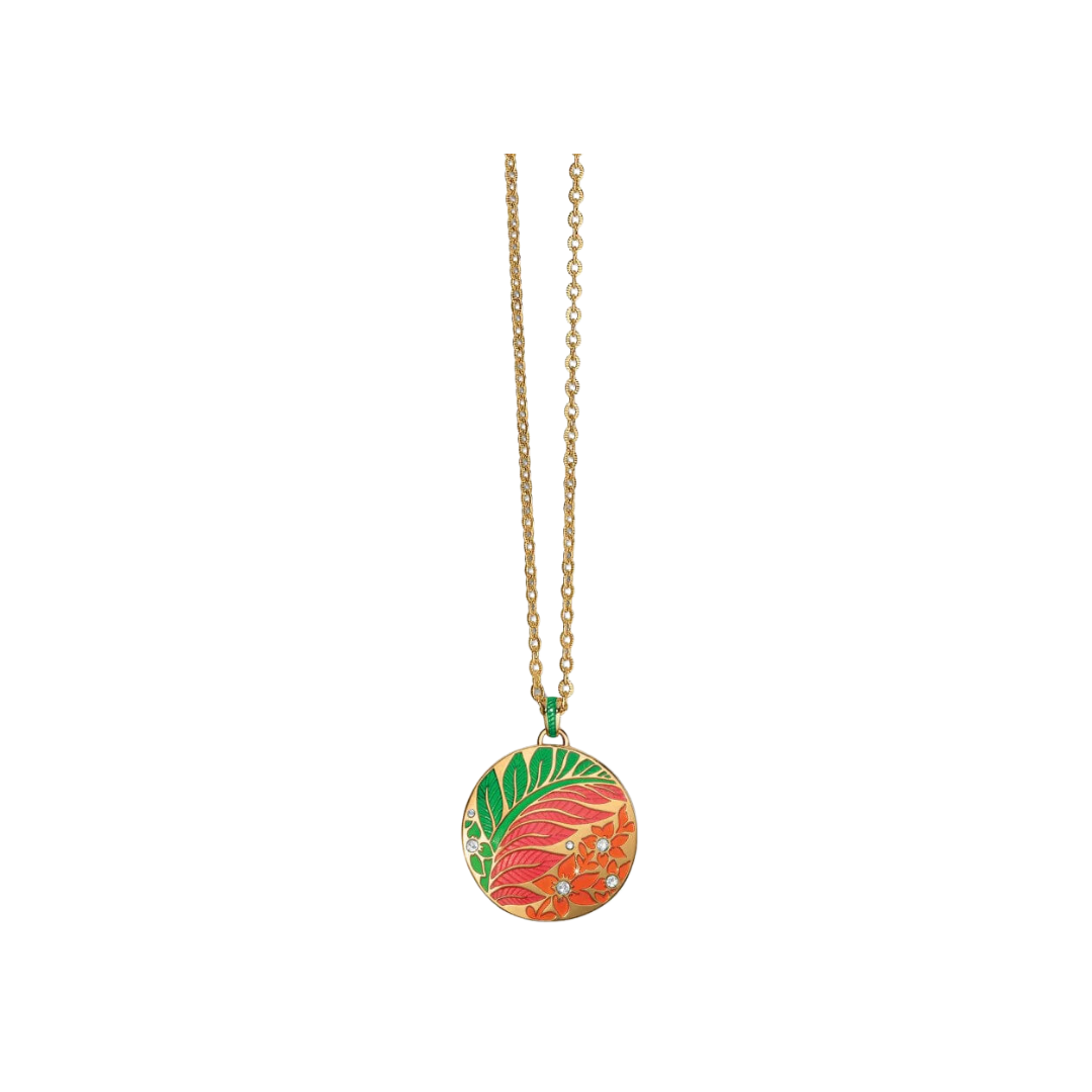 Brighton Women's Terra Tropica Reversible Gold Multicolor Necklace