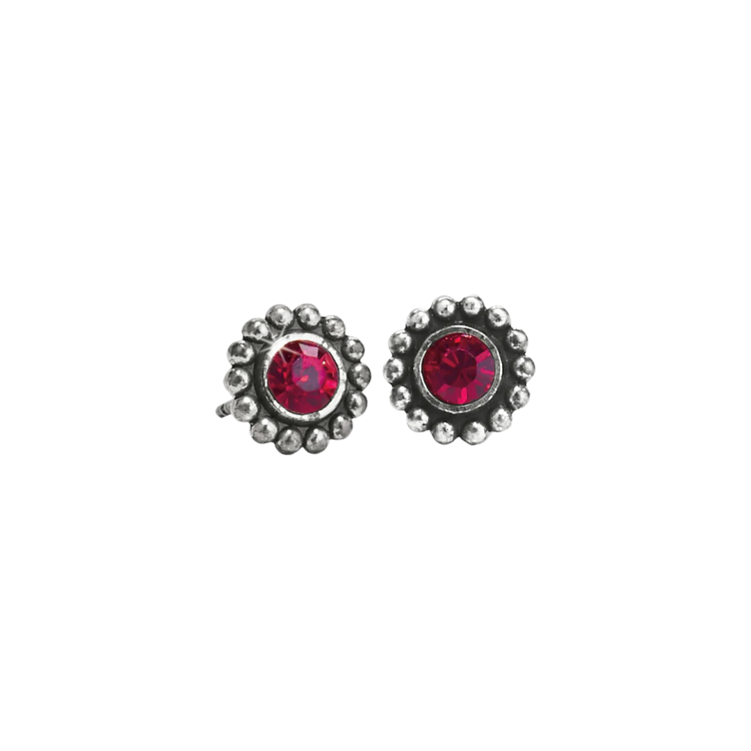 Brighton Women's Twinkle Mini Post Garnet Earrings