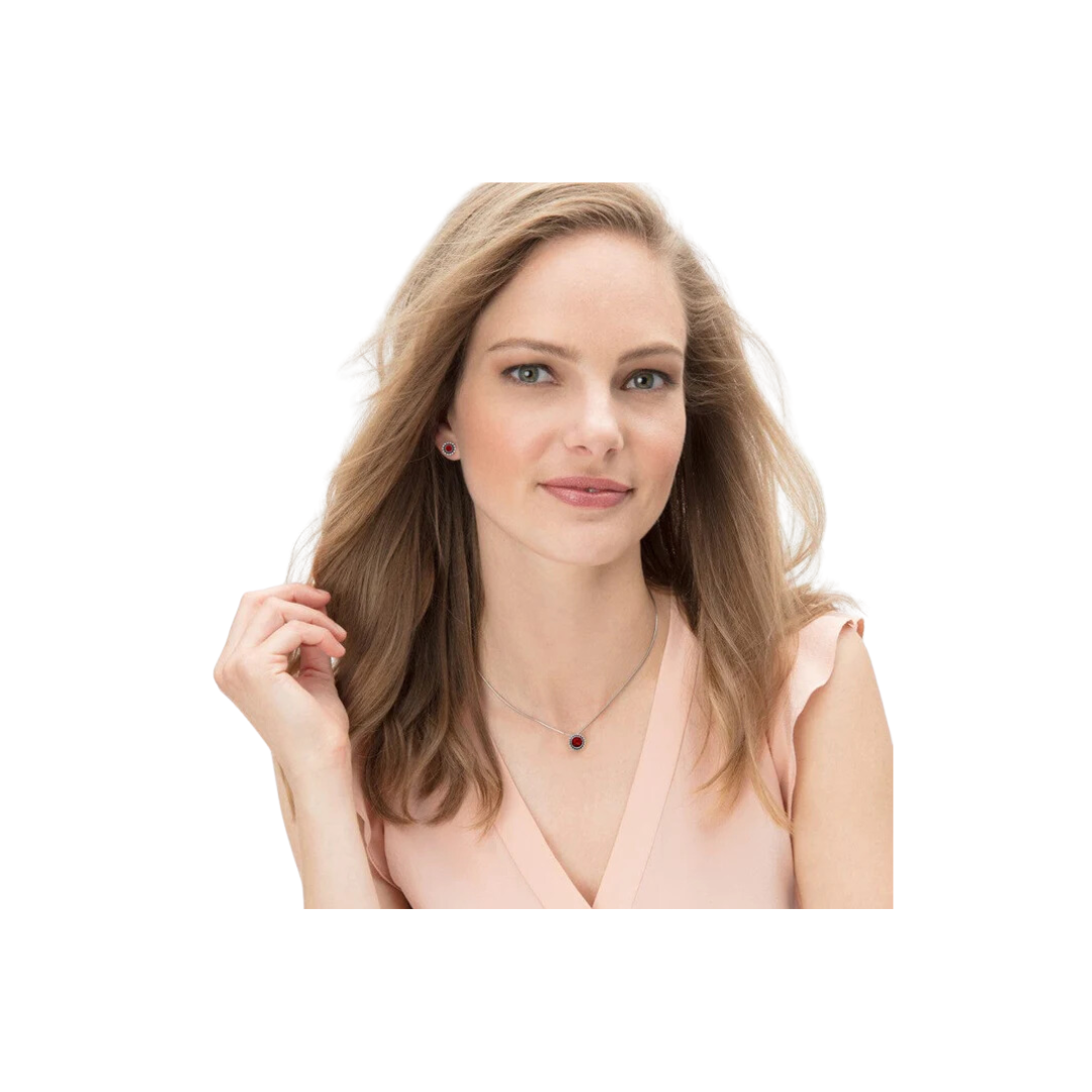 Brighton Women's Twinkle Mini Post Garnet Earrings