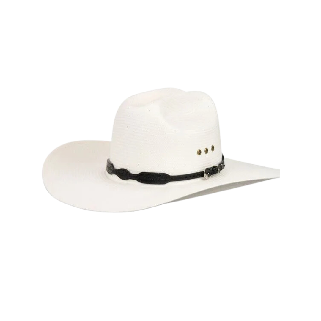 Austin Accent Unisex Scalloped Leather Black Hatband