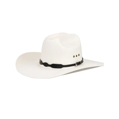 Austin Accent Unisex Scalloped Leather Black Hatband