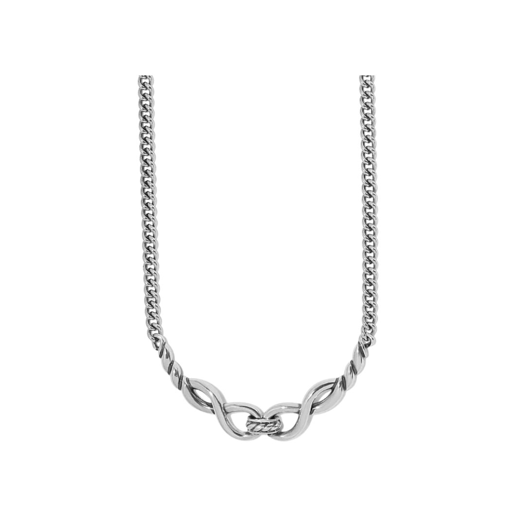 Brighton Women's Interlok Infinity Collar Silver Necklace