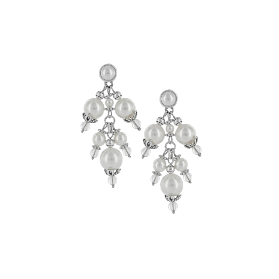 Brighton Women's Pearl-Icious Post Drop Silver Pearl Earrings