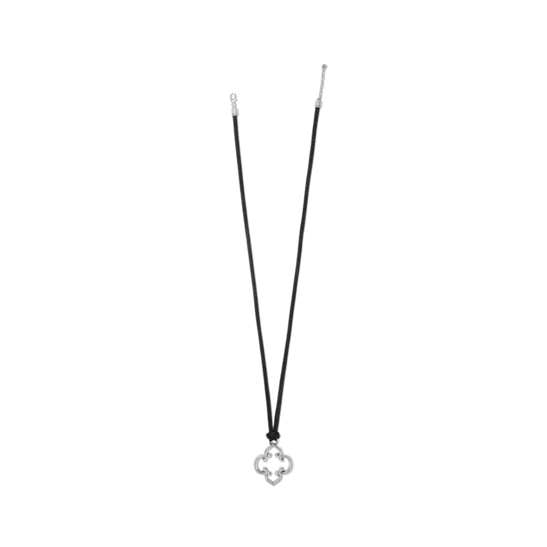 Brighton Women's Toledo Leather Silver Black Necklace