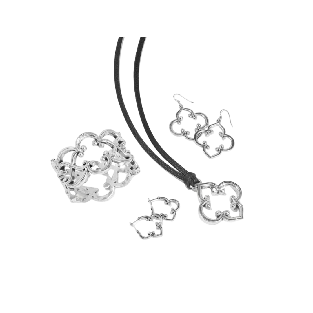 Brighton Women's Toledo Leather Silver Black Necklace