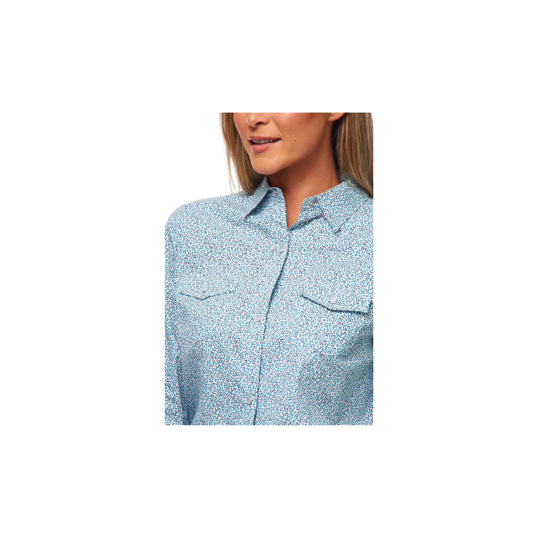 Avalon Women's Print Western Inspired Long Sleeves Button Shirts