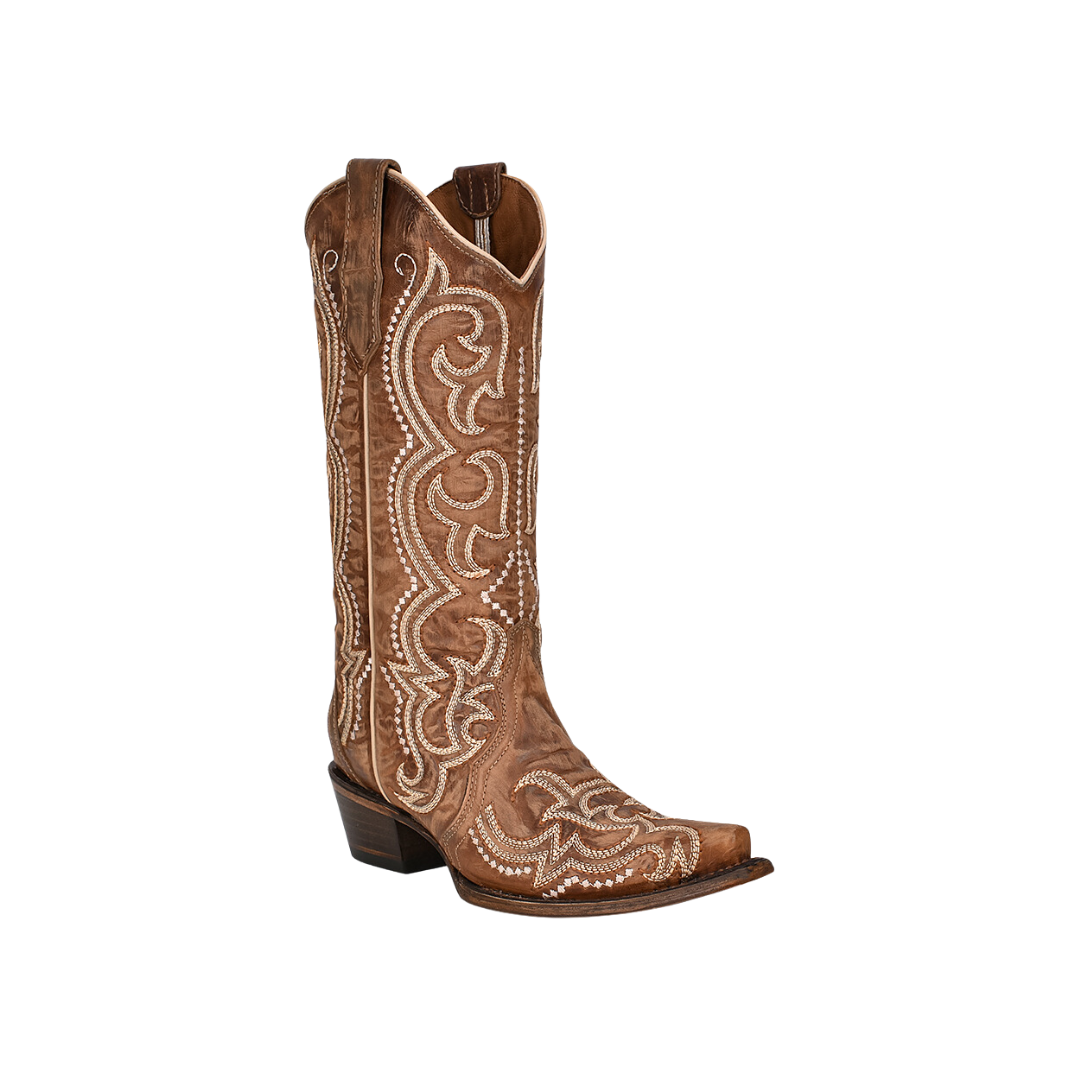 Corral Womens Brown Sequence Embroidery Boots