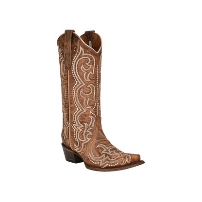 Corral Womens Brown Sequence Embroidery Boots