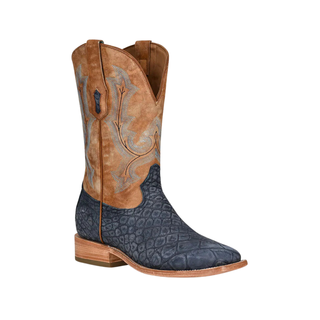 Corral Men's Alligator Embroidery Woven Blue Boots