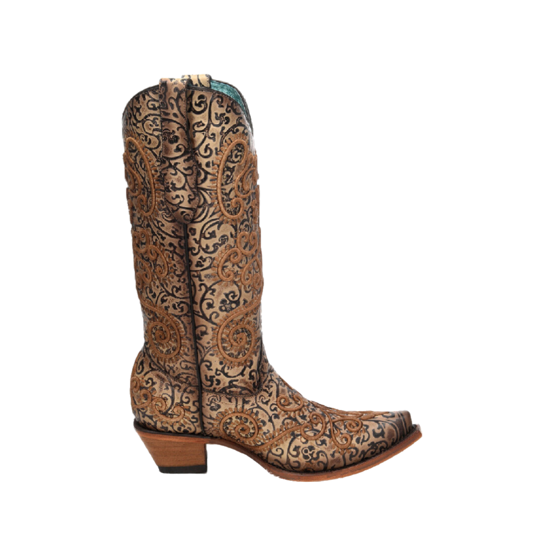 Corral Women's Nude Embroidery Chameleon Boots