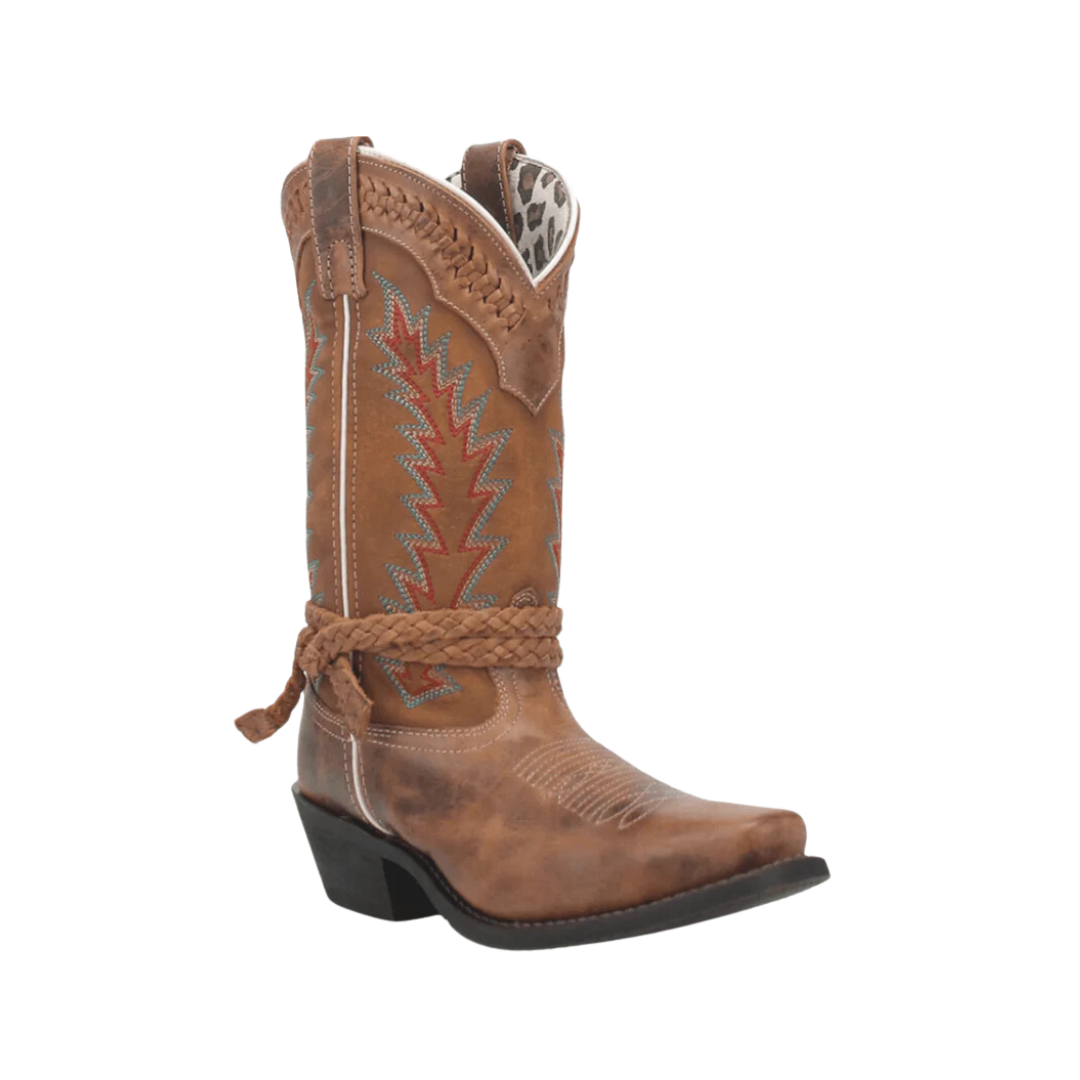 Laredo Women's Tan Knot In Time Leather Boot