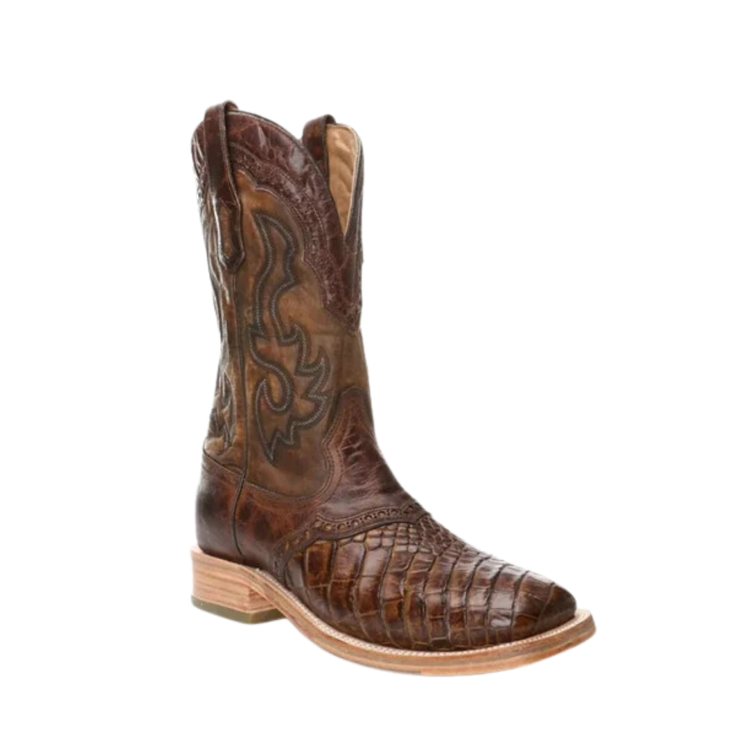 Corral Men's Alligator Overlay Distressed Brown Boots