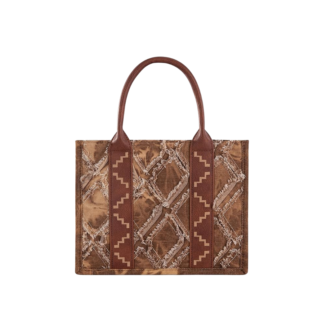 Wrangler Women's Denim Frayed To Purses Coffee Bag