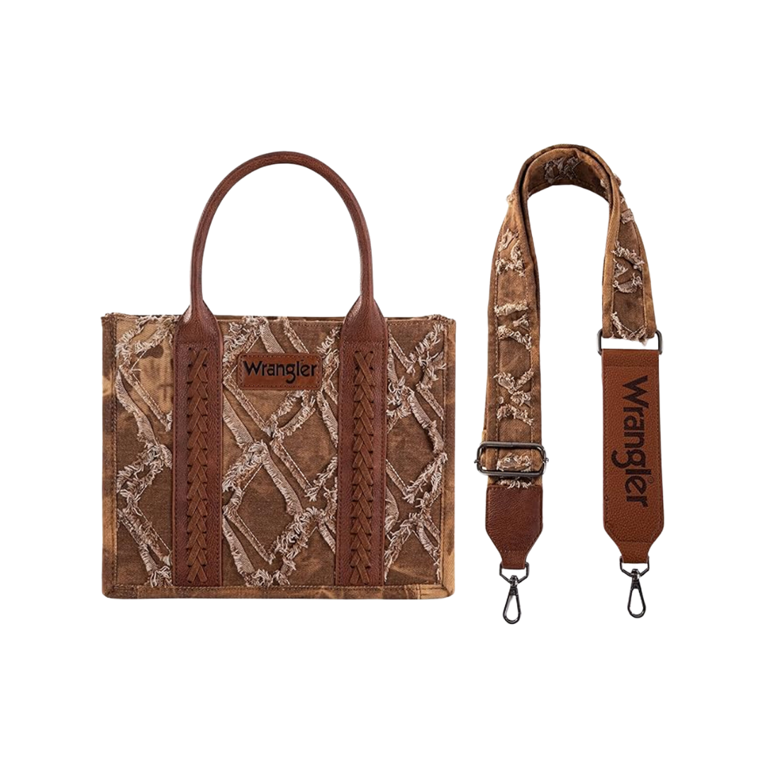 Wrangler Women's Denim Frayed To Purses Coffee Bag