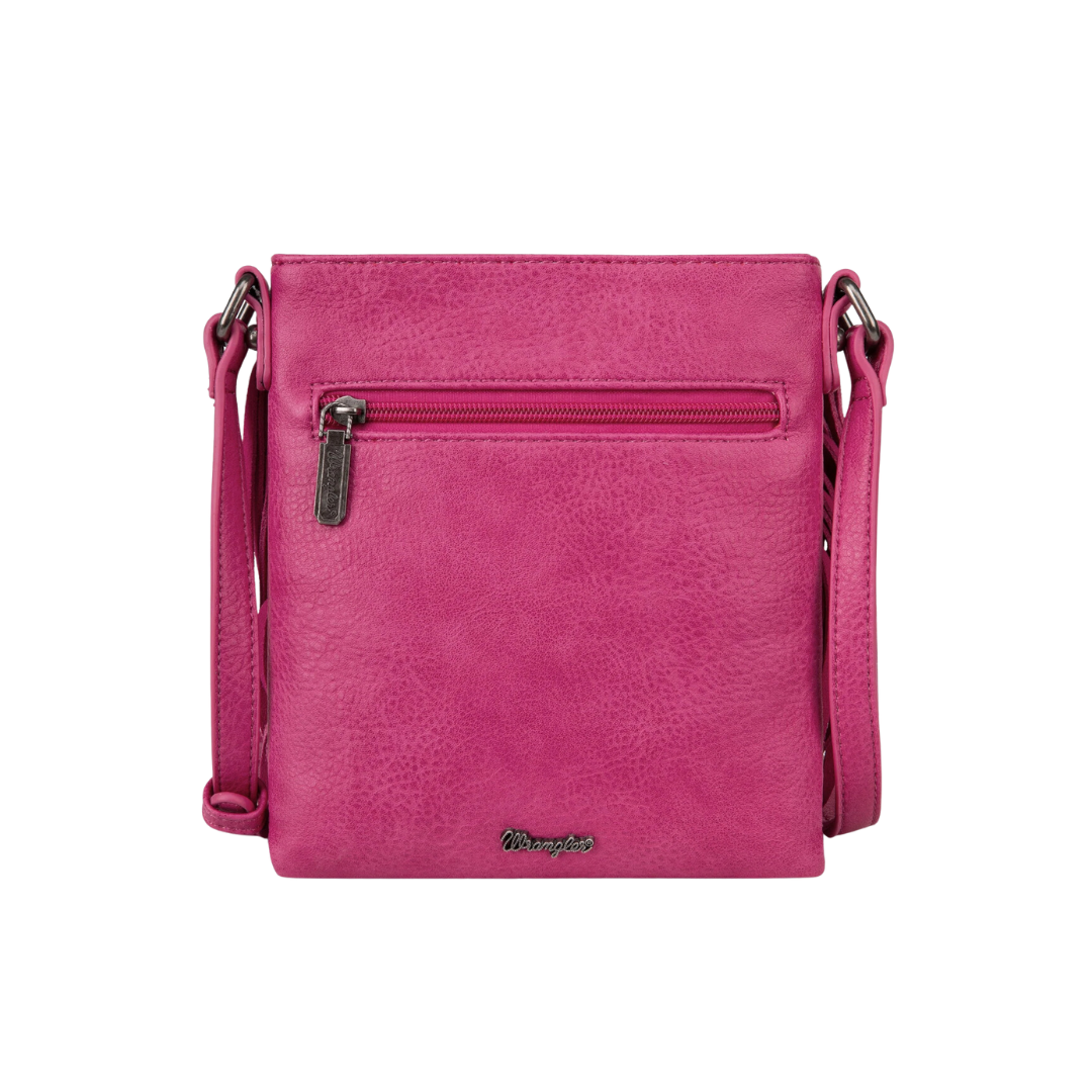 Wrangler Women's Fringe Denim Pocket Pink Purse