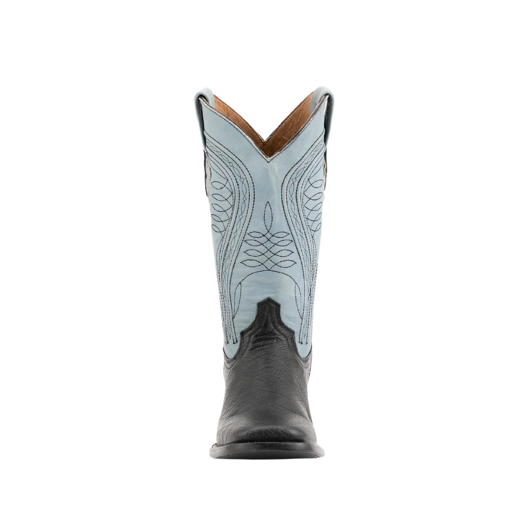 Ferrini Men's Smooth Ostrich Black Boots