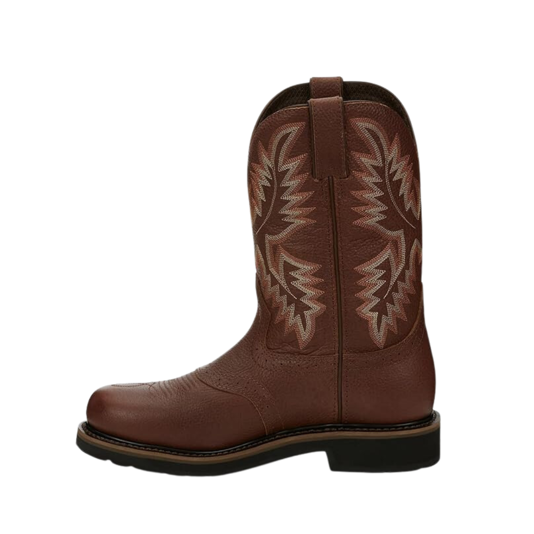 Justin Men's Stampede Saddle Work Brown Boots