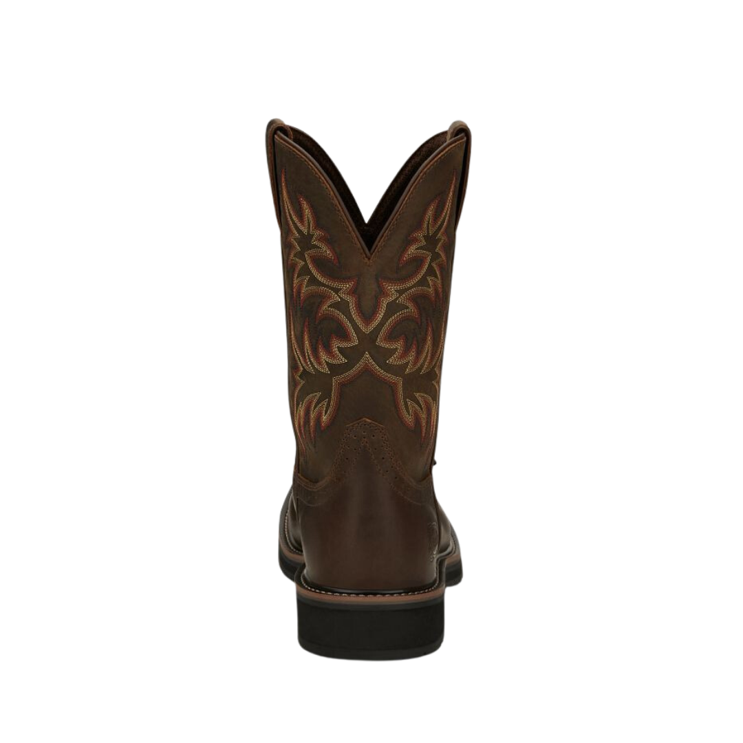 Justin Men's Brown Driller 11" Steel Toe Work Boots