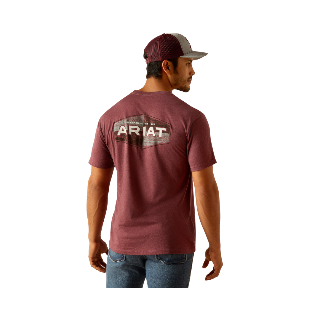 Ariat Men's Quadrant Burgundy Heather T-Shirt