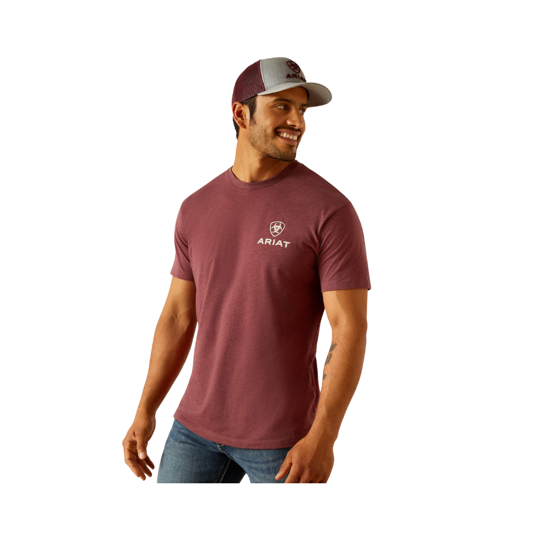 Ariat Men's Quadrant Burgundy Heather T-Shirt