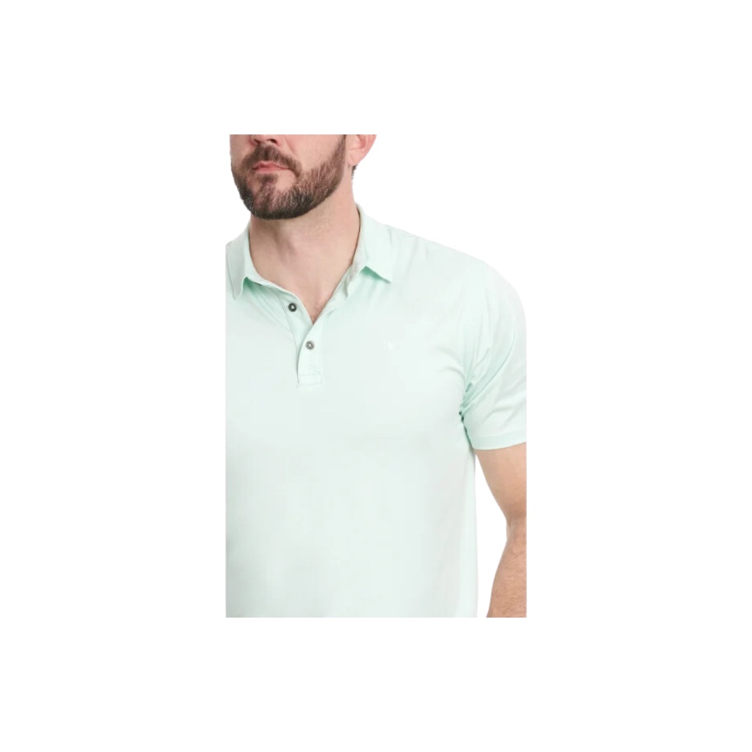 Ariat Men's Soft Pale Sea Green 2.0 Modern Fit Polo Aqua Shirt