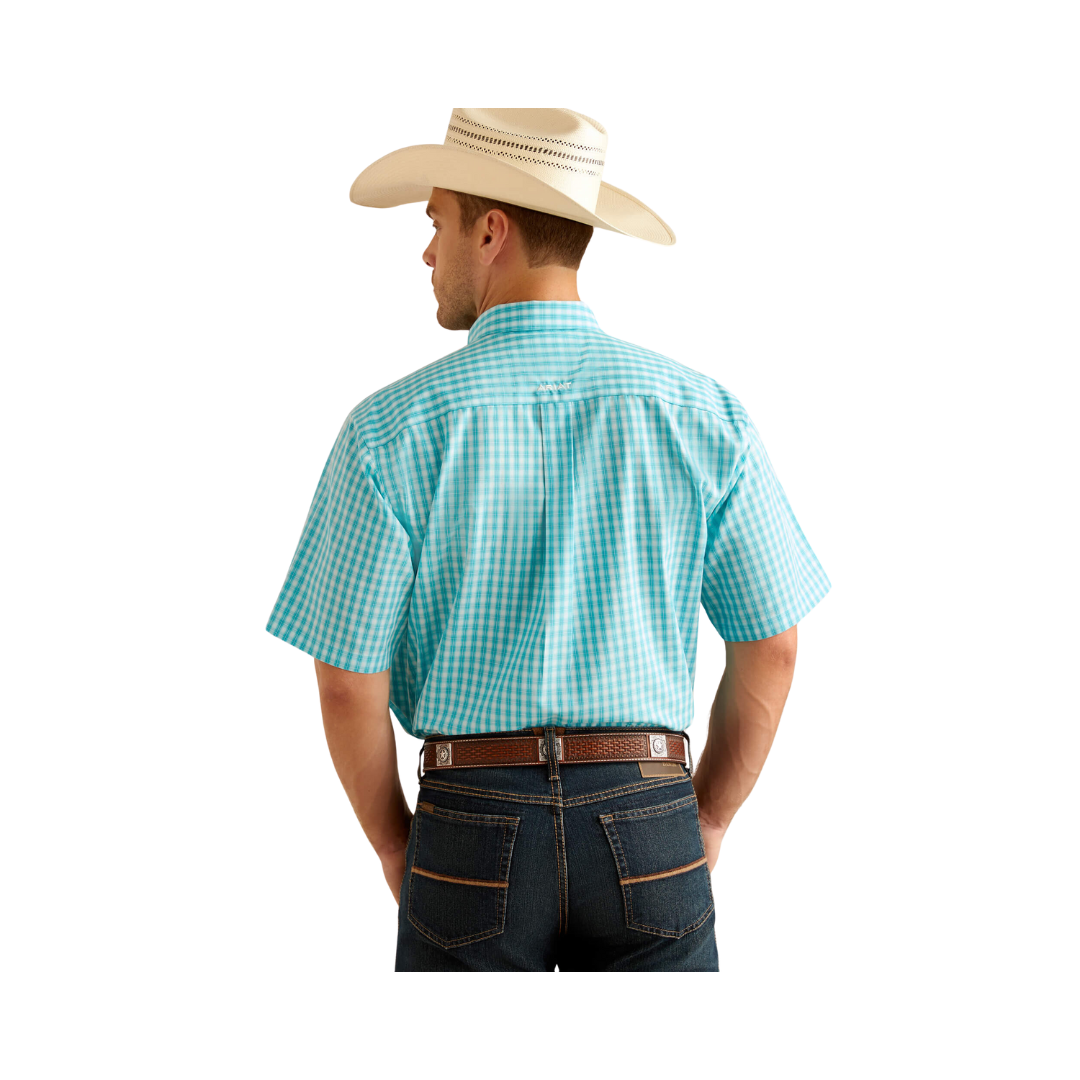 Ariat Men's Wrinkle Free Sterling Classic Fit Blue Radiance Shirt